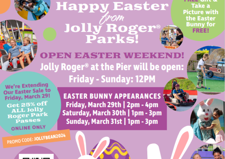 Easter Bunny at Jolly Roger Parks